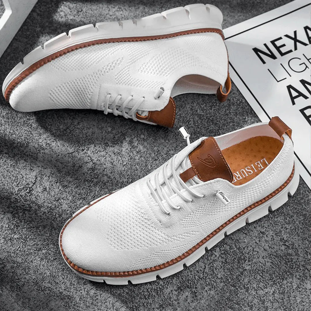 Men's Knit Lace-Up Casual Sneakers