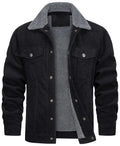 Men's Corduroy-Look Jacket with Sherpa-Style Collar