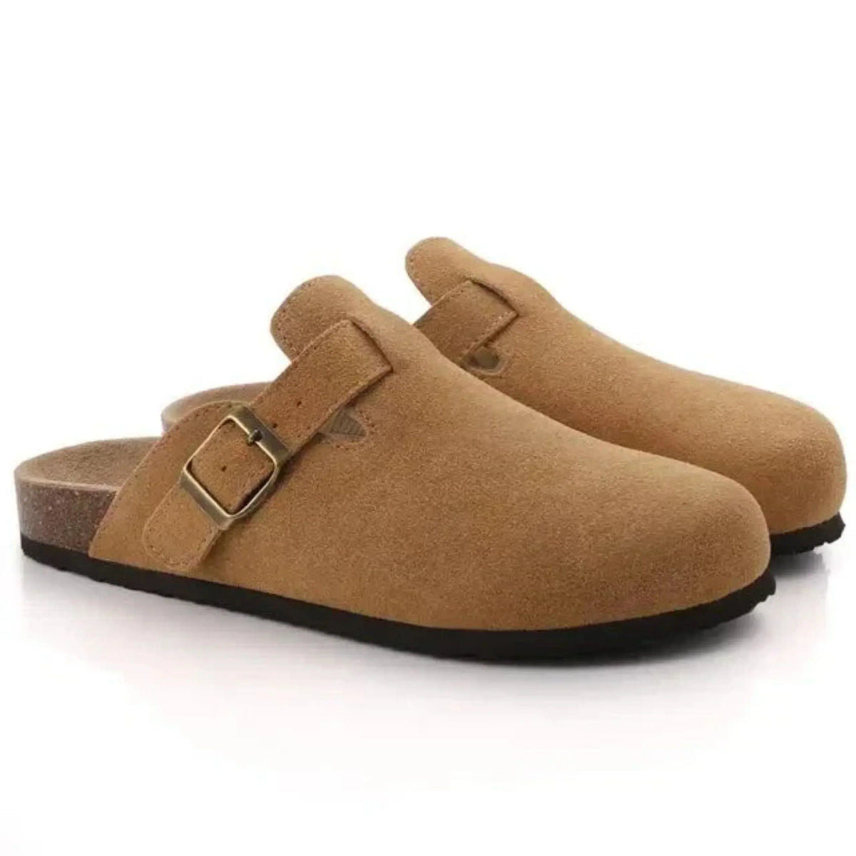Men's Casual Slip-On Clogs with Buckle Strap