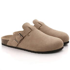 Men's Casual Slip-On Clogs with Buckle Strap