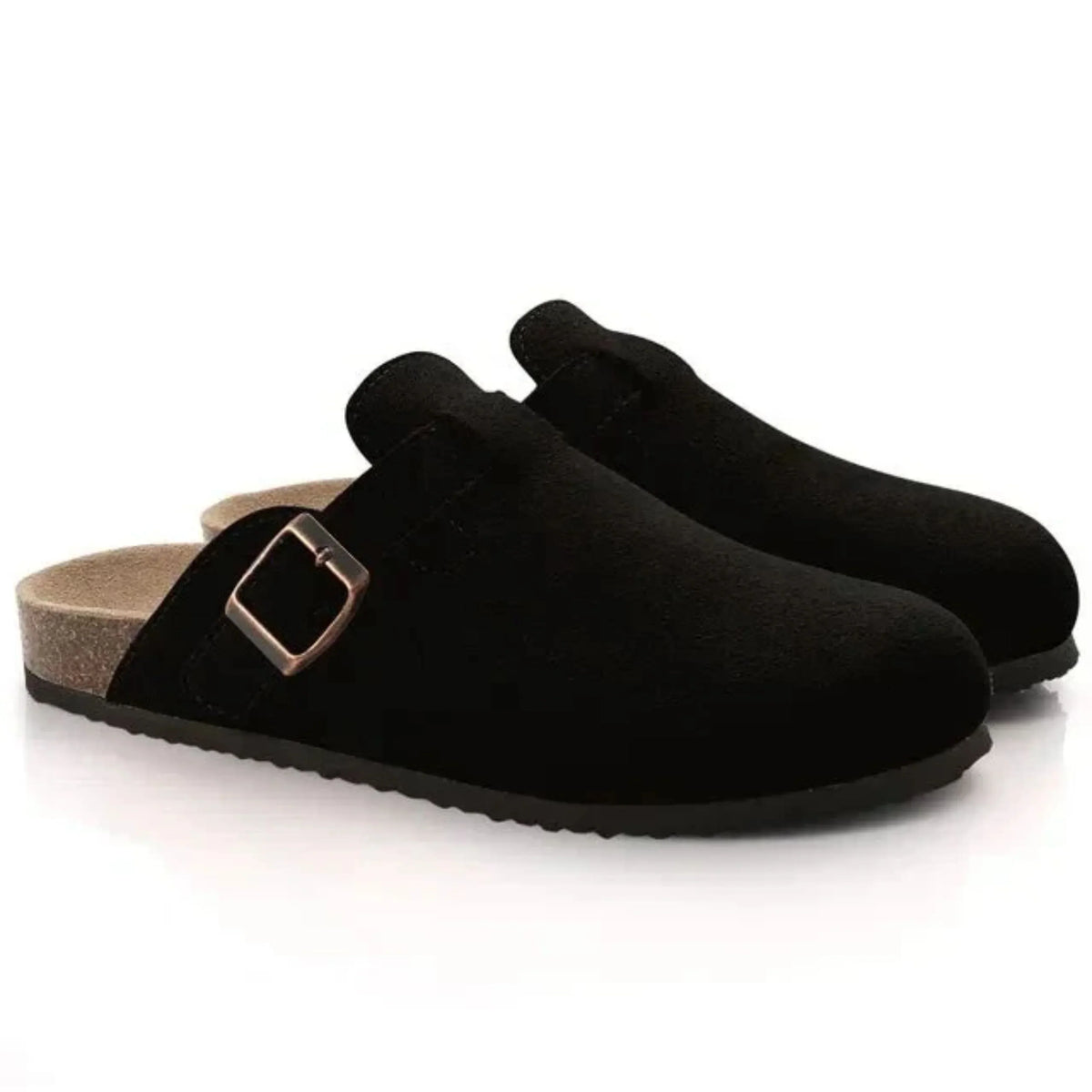 Men's Casual Slip-On Clogs with Buckle Strap