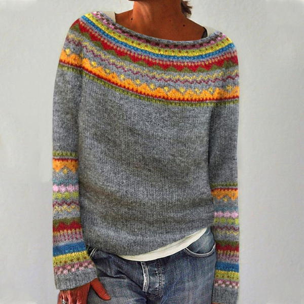 Women's Fair Isle Crewneck Knit Sweater