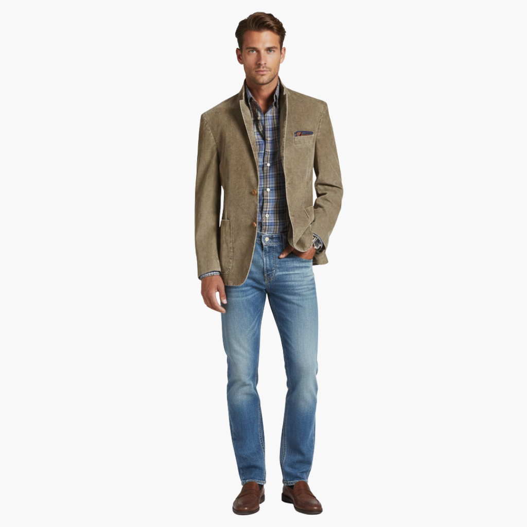 Men’s Casual Blazer with Notch Lapels