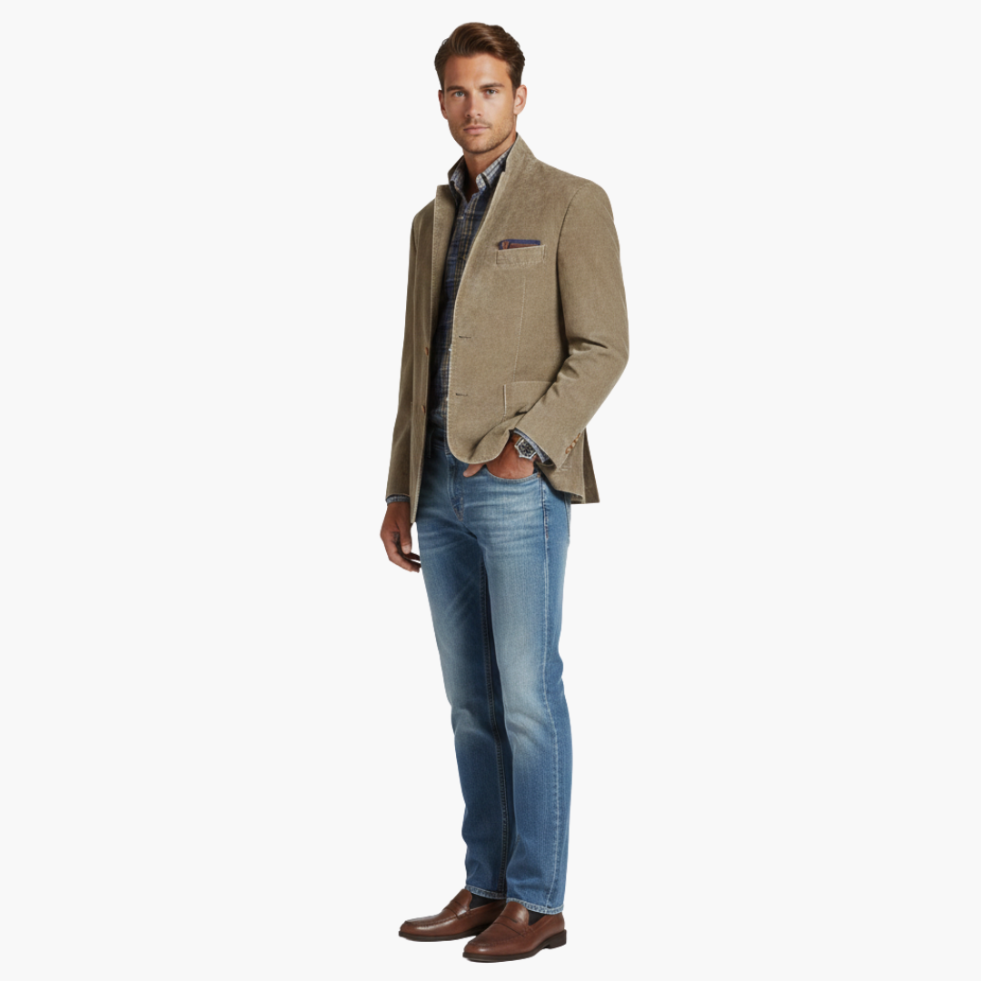 Men’s Casual Blazer with Notch Lapels