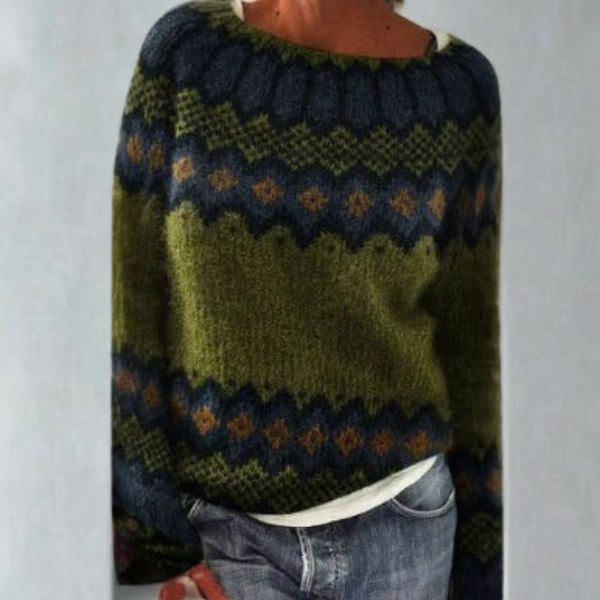 Women's Fair Isle Crewneck Knit Sweater