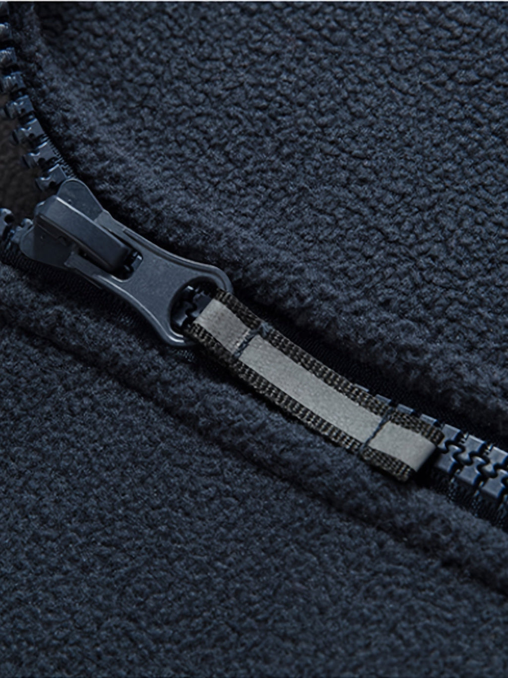 Men's Fleece Zip-Up Jacket with Stand Collar