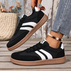 Women's Retro Low-Top Sneakers with Side Stripes