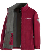 Men’s Full Zip Fleece Jacket with Stand Collar