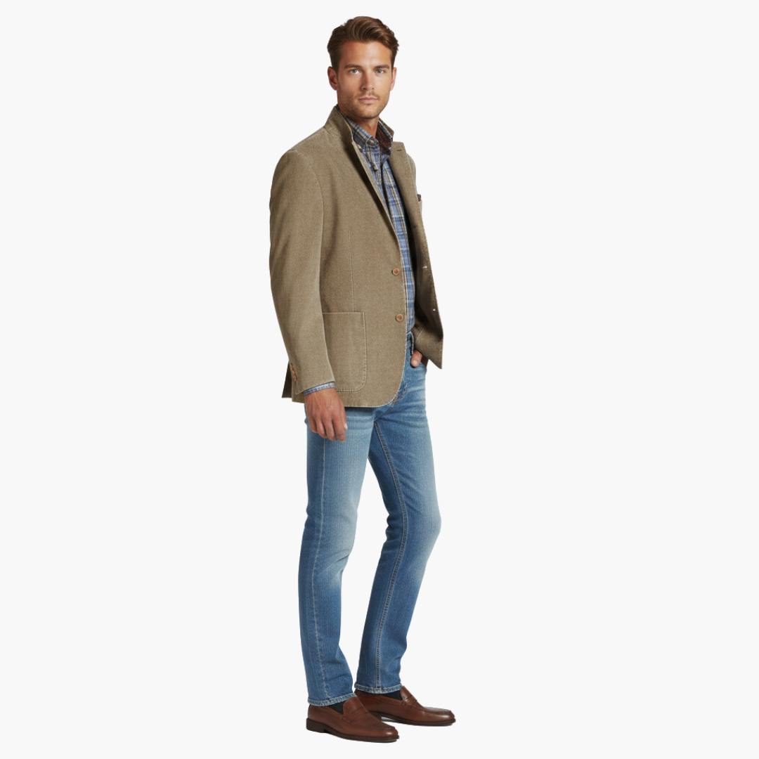 Men’s Casual Blazer with Notch Lapels