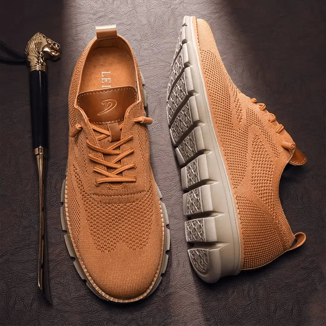 Men's Knit Lace-Up Casual Sneakers