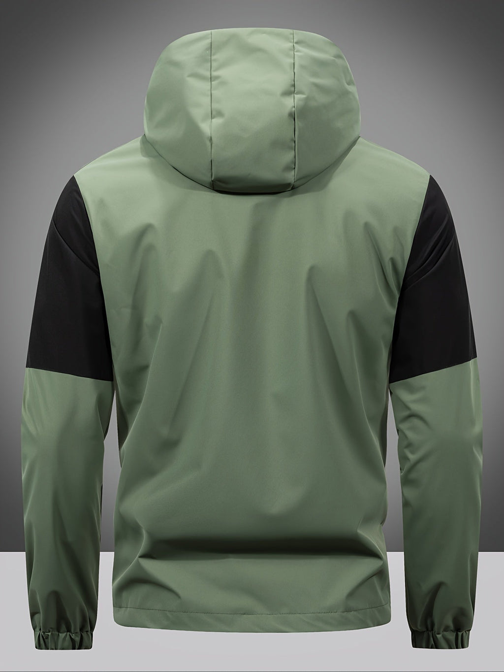 Men's Hooded Colorblock Zip-Up Jacket