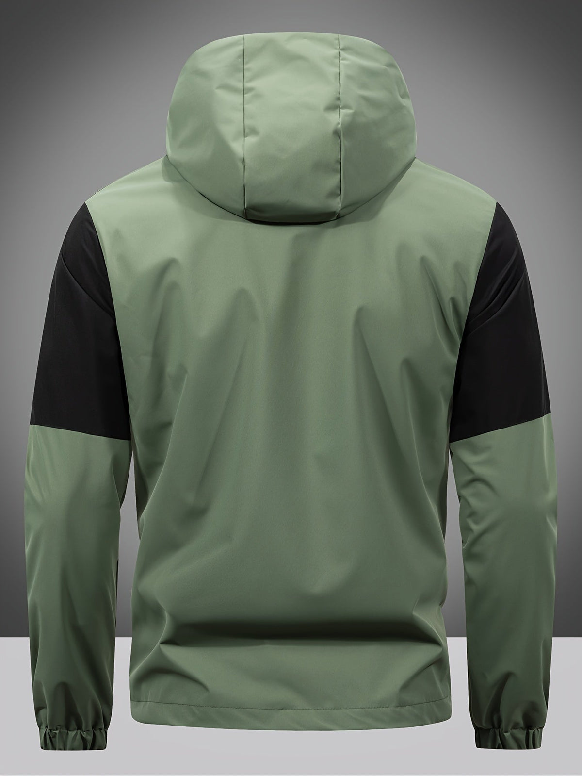 Men's Hooded Colorblock Zip-Up Jacket