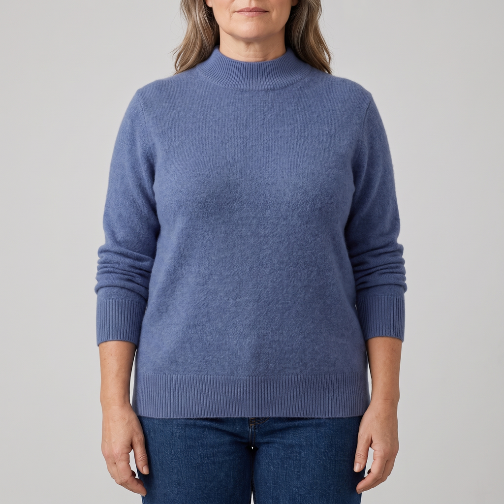 Women's Ribbed Mock Neck Knit Sweater