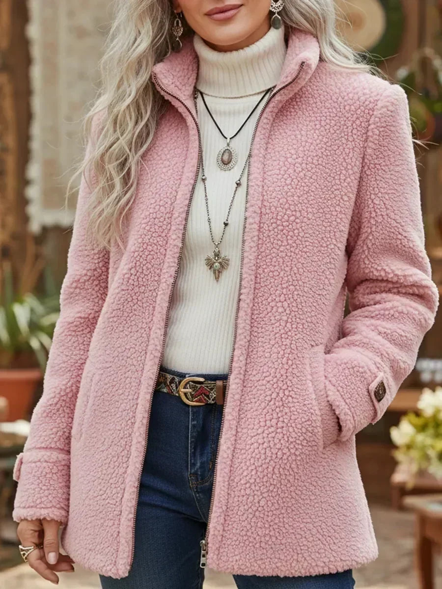 Women's Teddy Fleece Jacket with Full Zip
