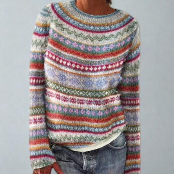 Women's Fair Isle Crewneck Knit Sweater