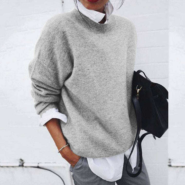 Women's Relaxed Crew Neck Knit Sweater