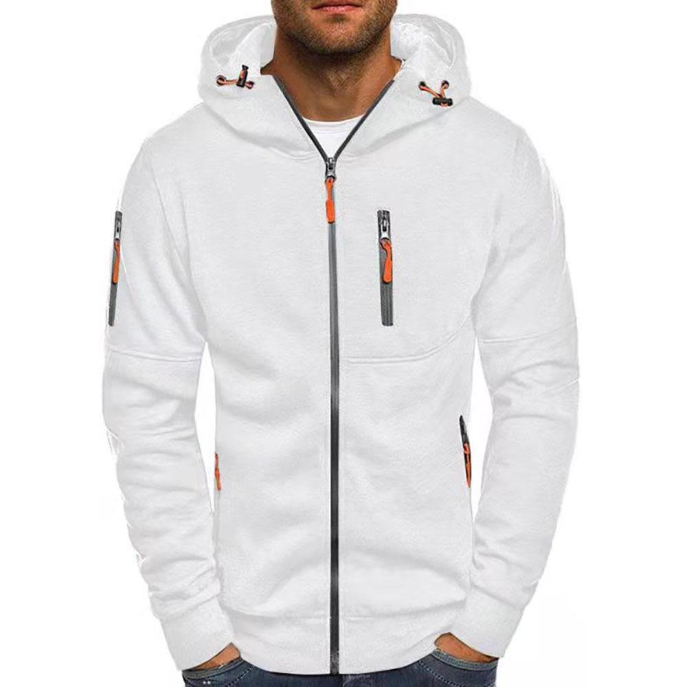 Men's Full-Zip Hoodie With Zippered Pockets