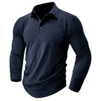 Men's Long Sleeve Polo Shirt With Collar