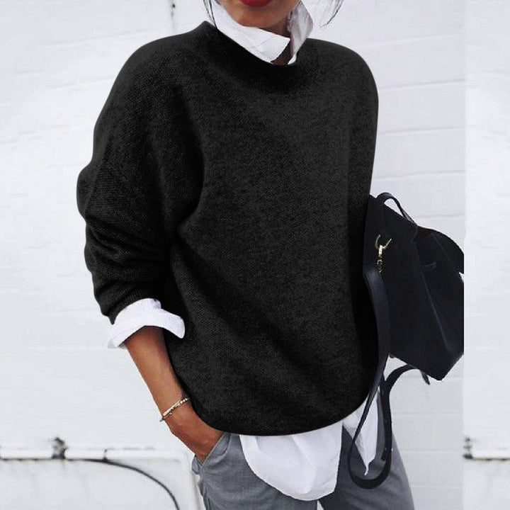 Women's Relaxed Crew Neck Knit Sweater