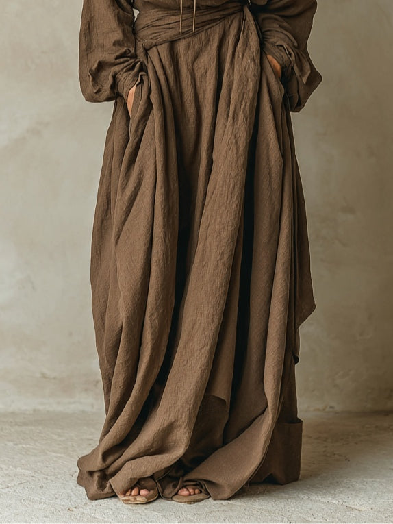 Women's Hooded Long Sleeve Maxi Dress