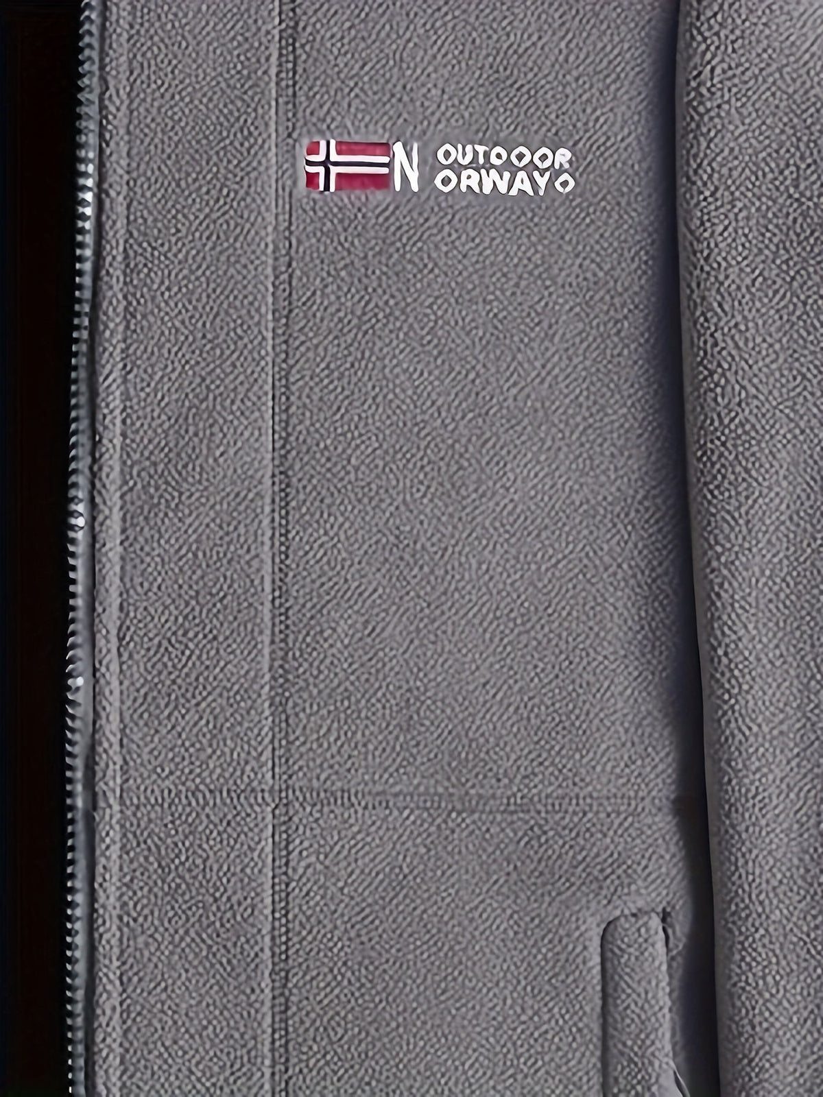 Men’s Full Zip Fleece Jacket with Stand Collar