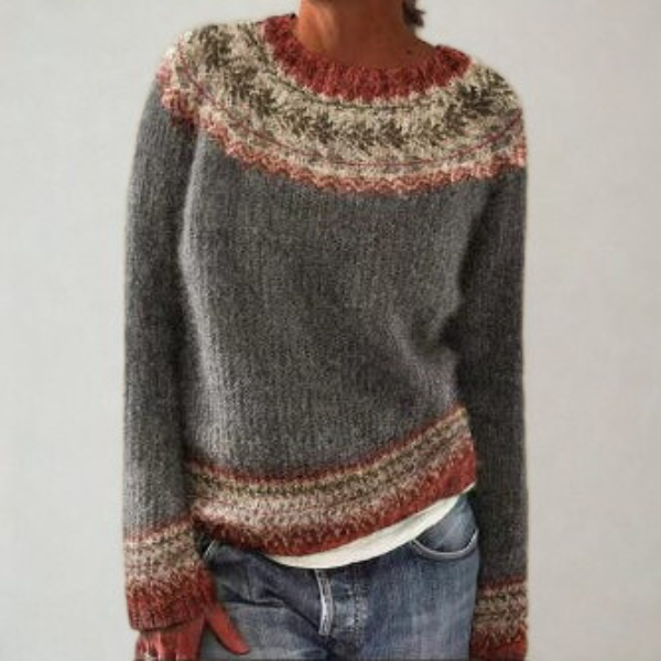 Women's Fair Isle Crewneck Knit Sweater