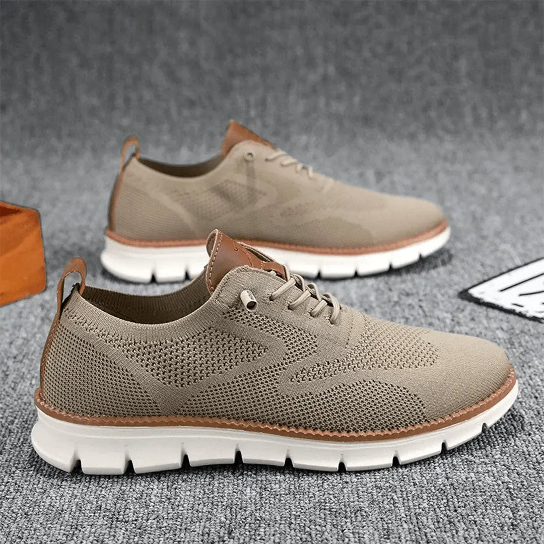Men's Knit Lace-Up Casual Sneakers