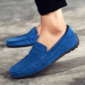 Men's Suede-Look Penny Loafers with Moc Toe