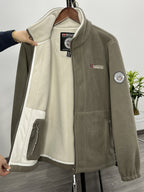 Men’s Full Zip Fleece Jacket with Stand Collar