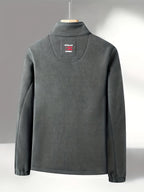 Men’s Full Zip Fleece Jacket with Stand Collar