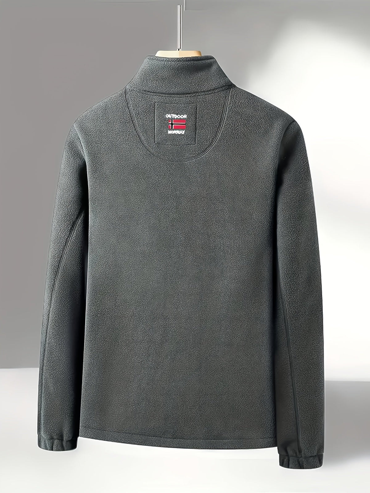 Men’s Full Zip Fleece Jacket with Stand Collar