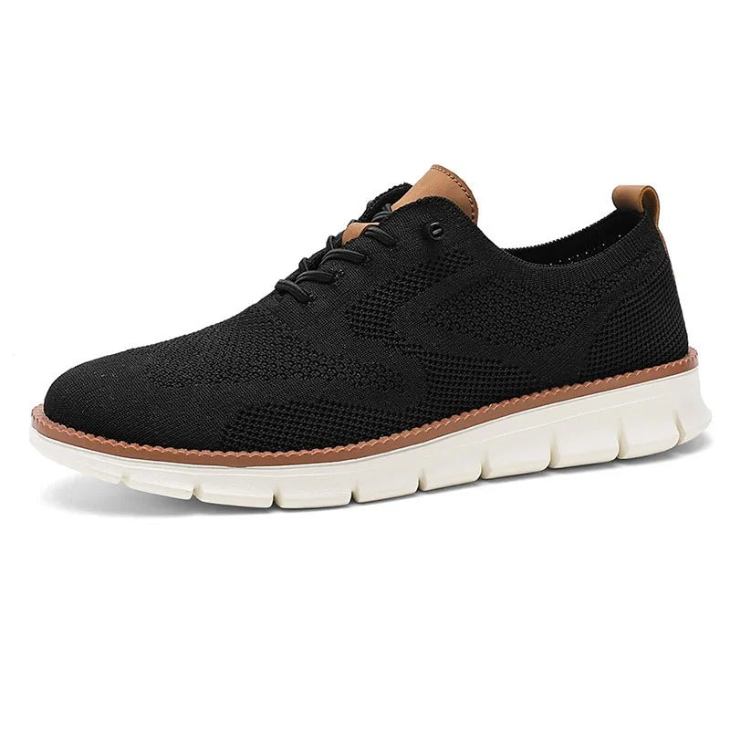 Men's Textured Knit Sneakers with Segmented Soles