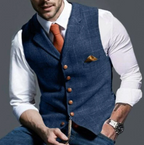 Men's Classic Button Front Suit Vest