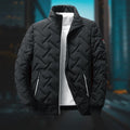 Men's Quilted Puffer Jacket with Stand Collar