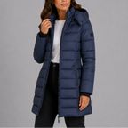 Women's Long Hooded Quilted Puffer Coat