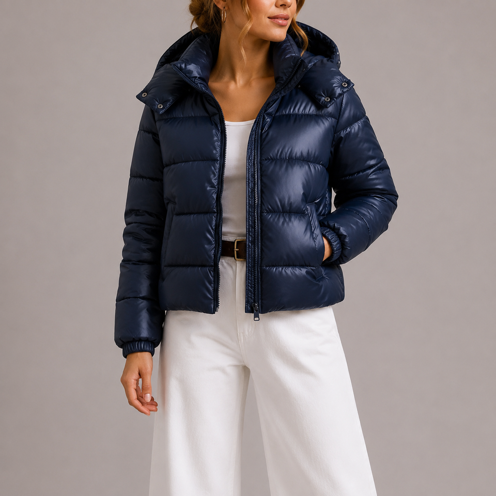 Women's Hooded Short Quilted Puffer Jacket