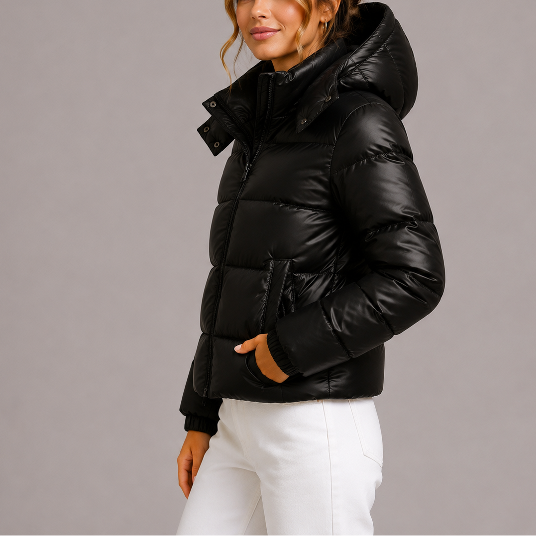 Women's Hooded Short Quilted Puffer Jacket