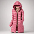Women's Long Hooded Quilted Puffer Coat