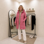 Women's Long Hooded Quilted Puffer Coat