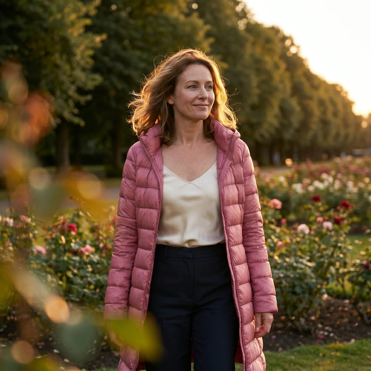 Women's Long Hooded Quilted Puffer Coat