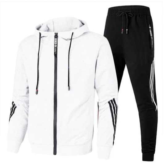 Men's Two-Piece Hooded Tracksuit Set