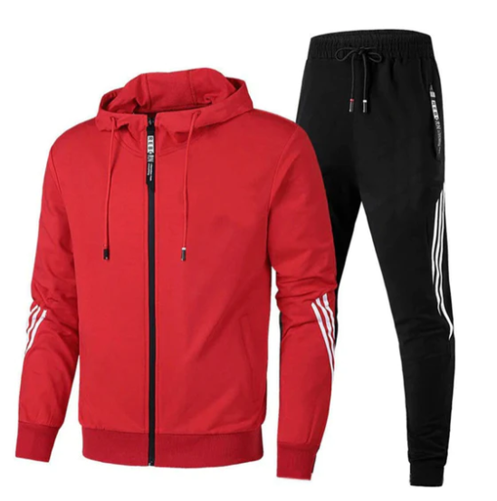 Men's Two-Piece Hooded Tracksuit Set