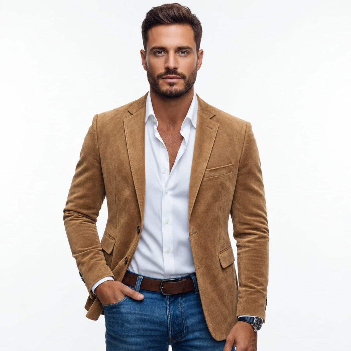 Men’s Casual Blazer with Notch Lapels