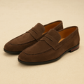 Men's Classic Penny Loafers with Moc-Toe Stitching