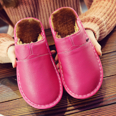 Men's Plush-Lined Slip-On House Slippers