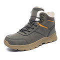 Men's Fur-Trimmed Lace-Up Ankle Boots