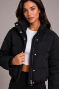 Women's Cropped Quilted Puffer Jacket