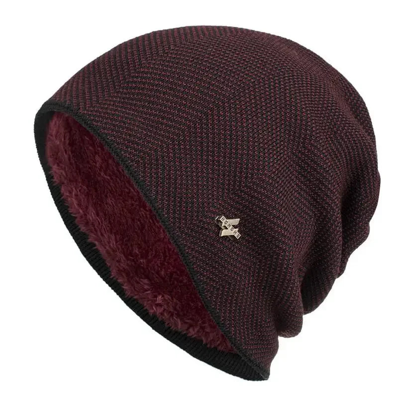 Men's Fleece-Lined Slouchy Knit Beanie