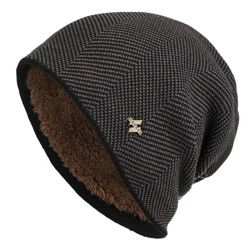 Men's Fleece-Lined Slouchy Knit Beanie