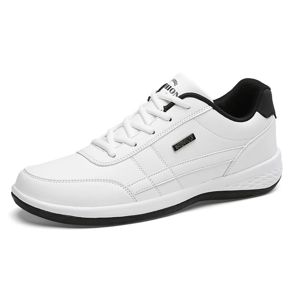 Men's Lace-Up Casual Sneakers with Textured Panels